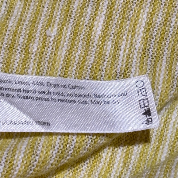 Eileen Fisher Linen/Cotton Long Sleeve Knit Top Sz PM Breathable Beach Coastal - Picture 11 of 12